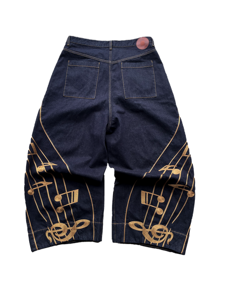 Sheet Music Chainstitch Denim
