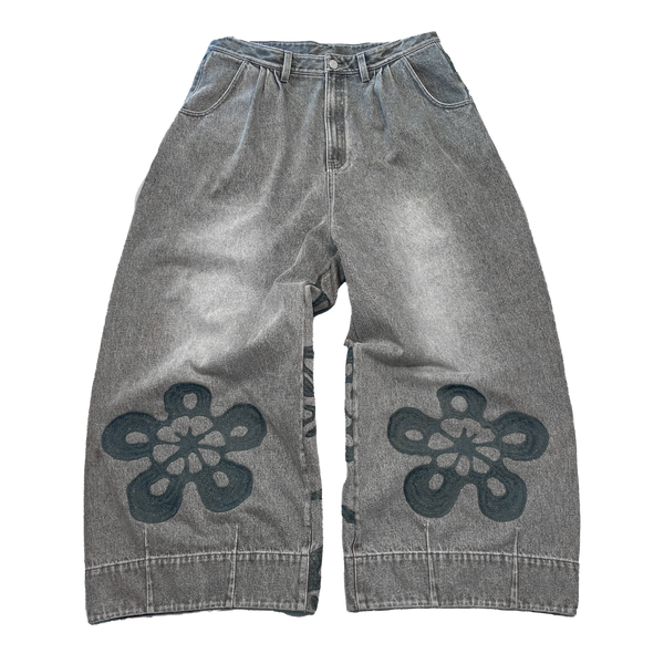 AOI Chainstitch Floral Denim