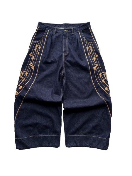 Sheet Music Chainstitch Denim