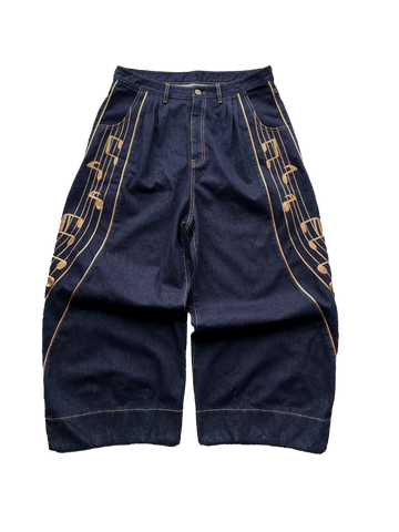 Sheet Music Chainstitch Denim