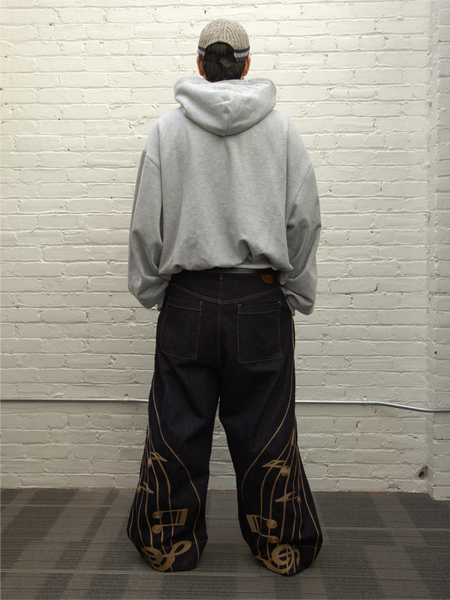 Sheet Music Chainstitch Denim