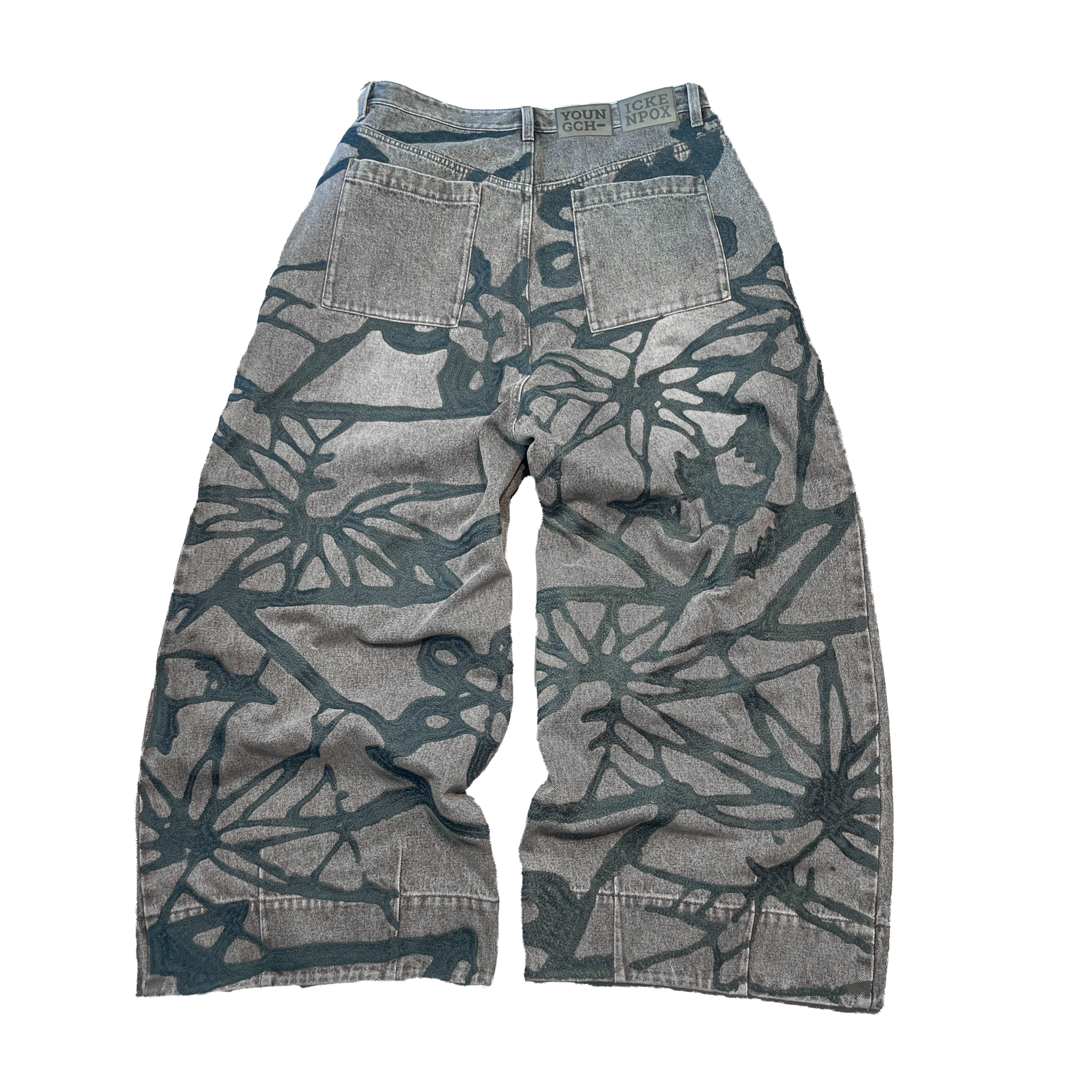 AOI Chainstitch Floral Denim