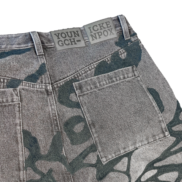 AOI Chainstitch Floral Denim