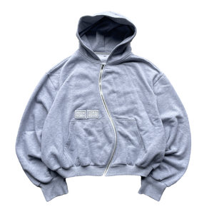 Gray Wavy Zip