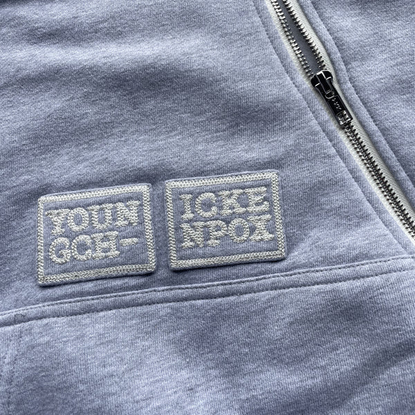 Gray Wavy Zip